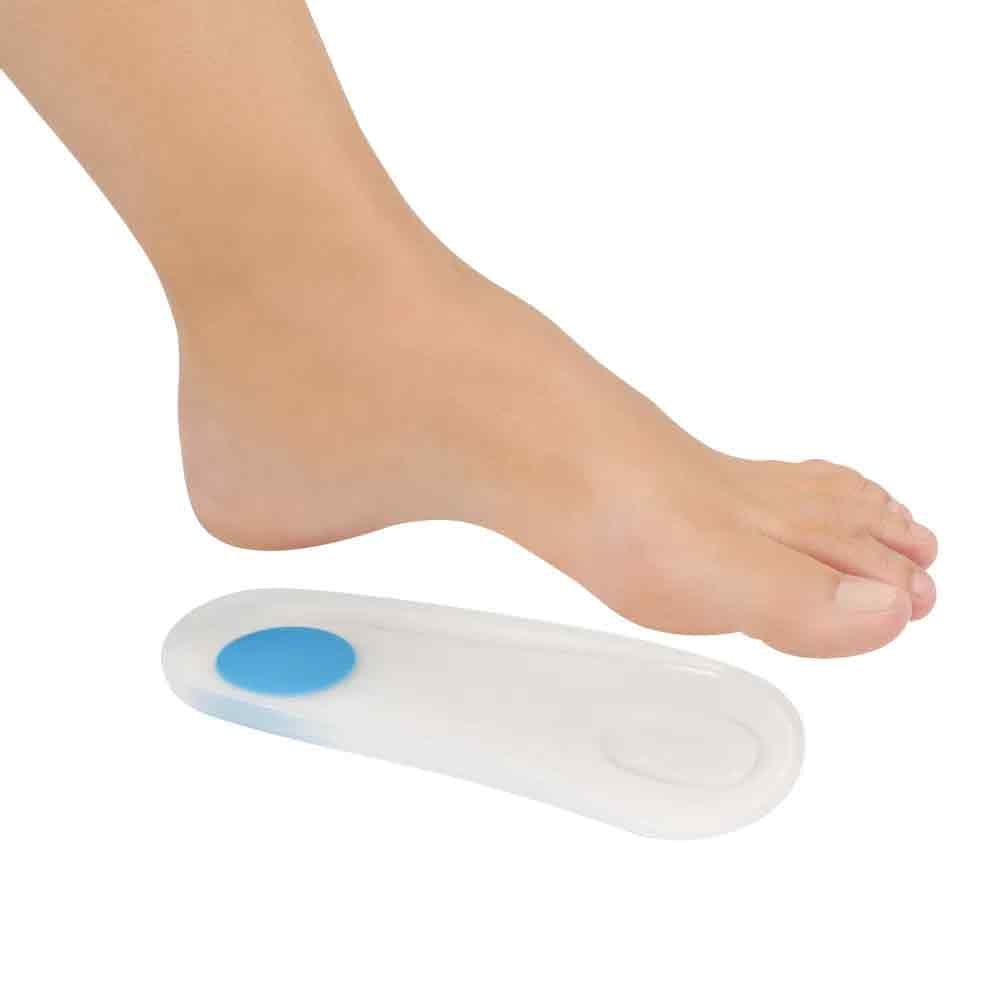 Palmilha de Silicone 3/4 com Piloto e Ponto Azul Ortho Pauher 5002 Par