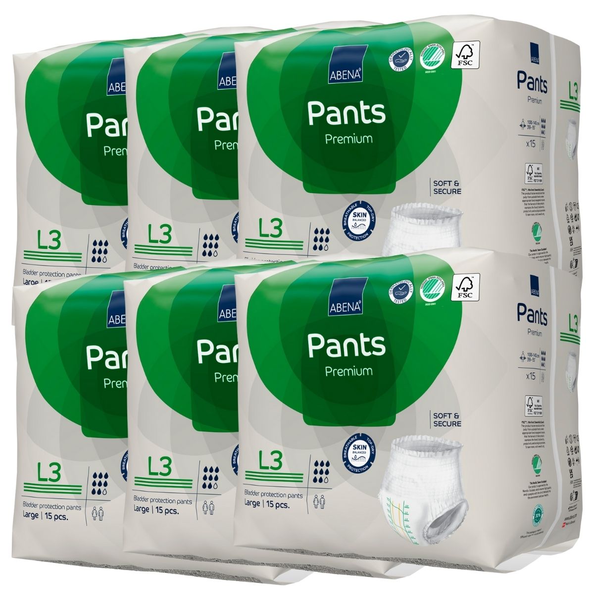 Abena Pants L3 Caixa com 06 Pacotes - FisioStore