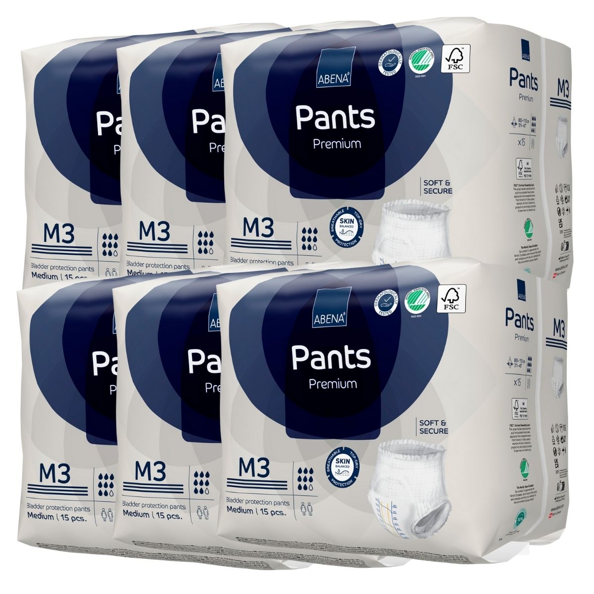 Abena Pants M3 Caixa com 06 Pacotes - FisioStore