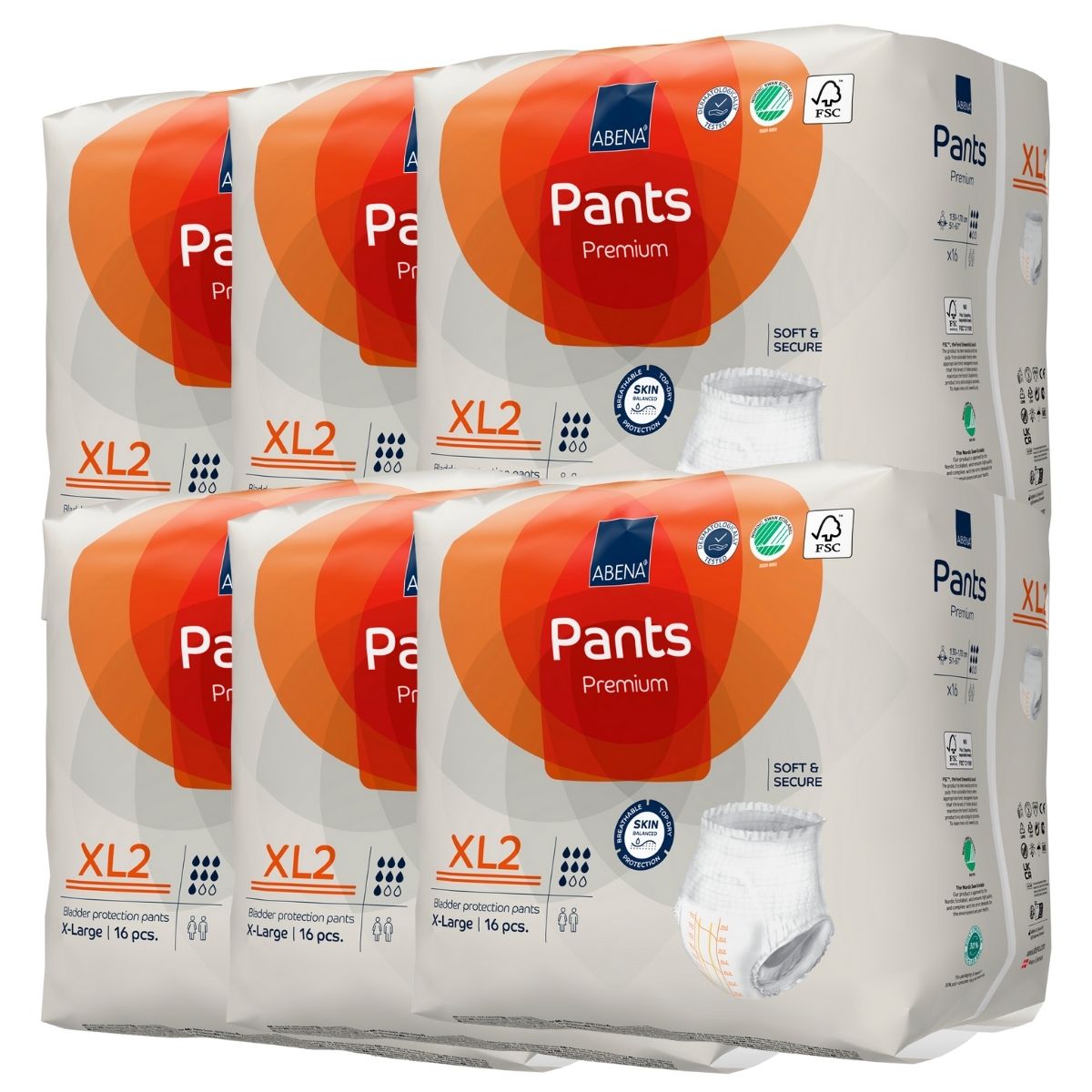 Abena Pants XL2 Caixa com 06 Pacotes