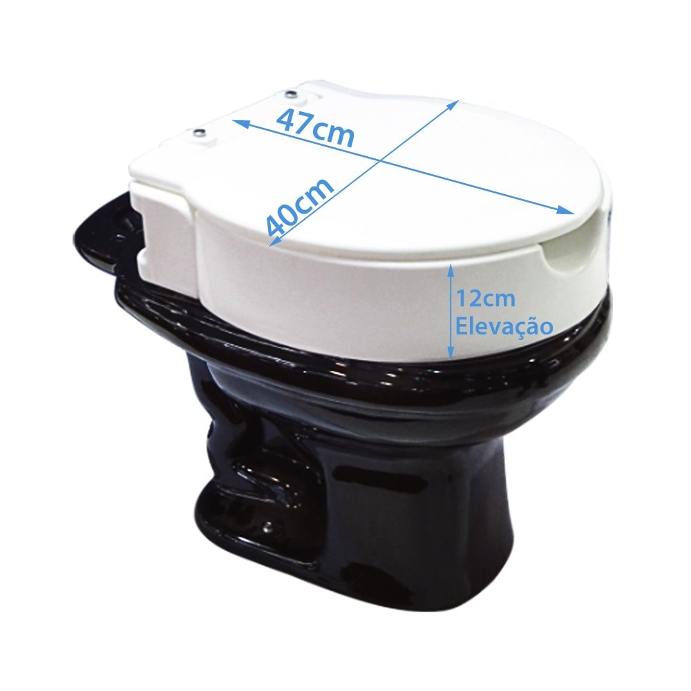 Assento Sanitário Elevado Articulado com Tampa SIT VII Carci - FisioStore