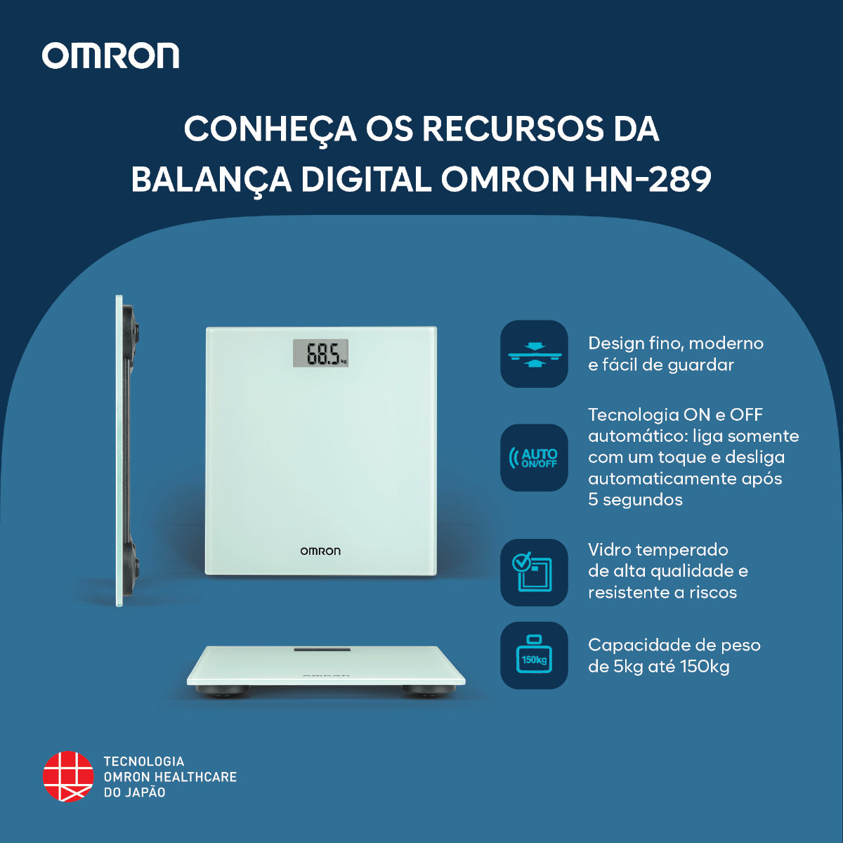 Balança Digital Omron HN-289 - FisioStore