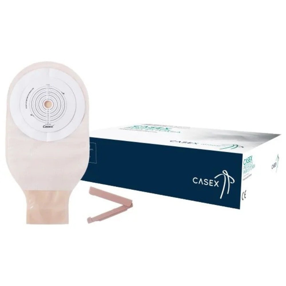 Bolsa de Colostomia Drenável Opaca 60mm Casex 1 peça caixa com 10 - FisioStore