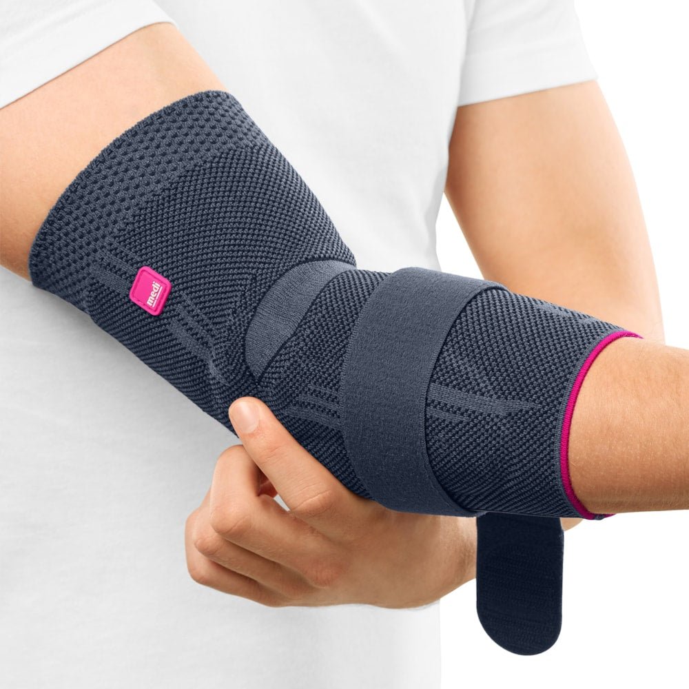 Cotoveleira Elástica Epicomed Medi com Almofadas de Silicone - FisioStore