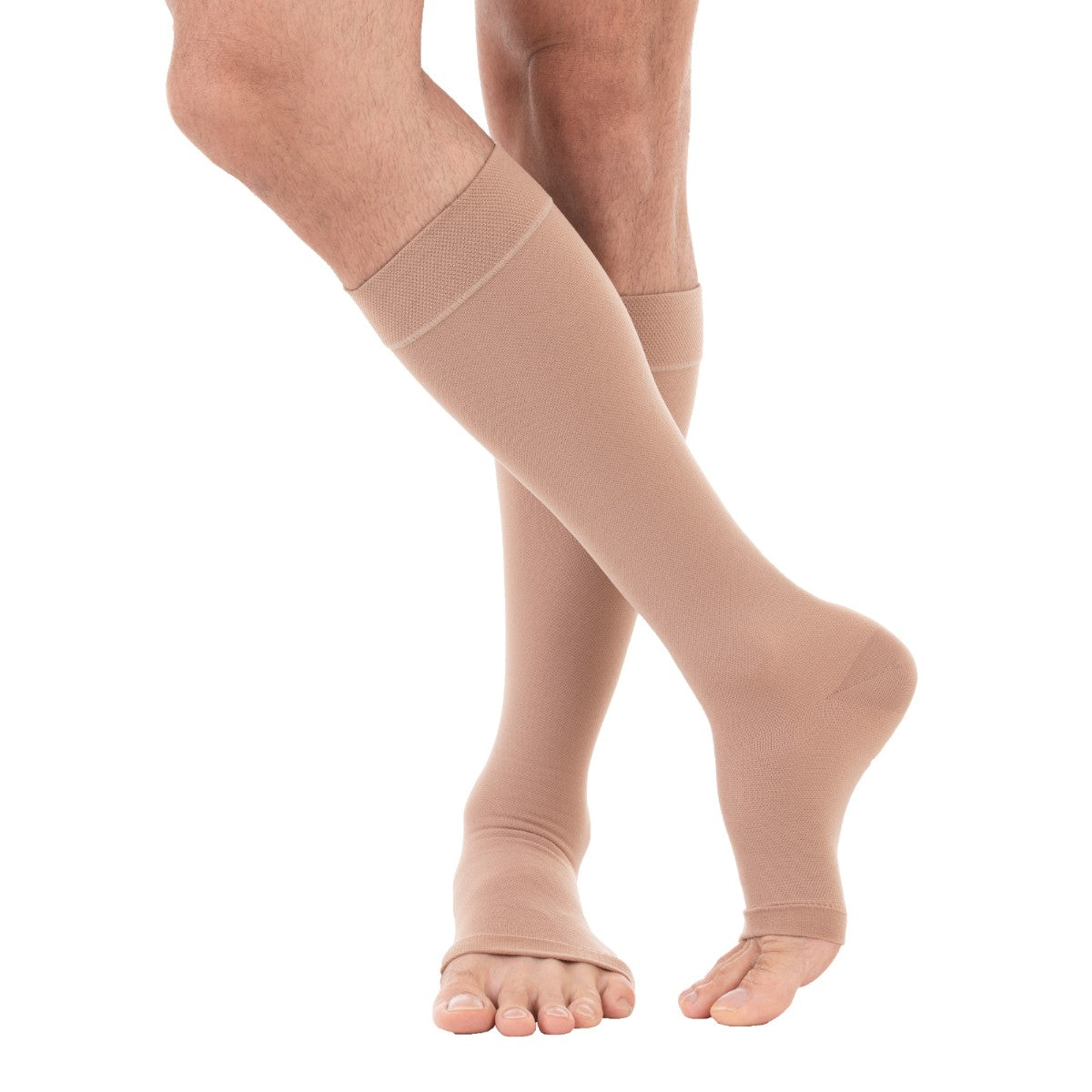 Meia Venosan Comfortline 20-30 mmHg 3/4 Bege Aberta