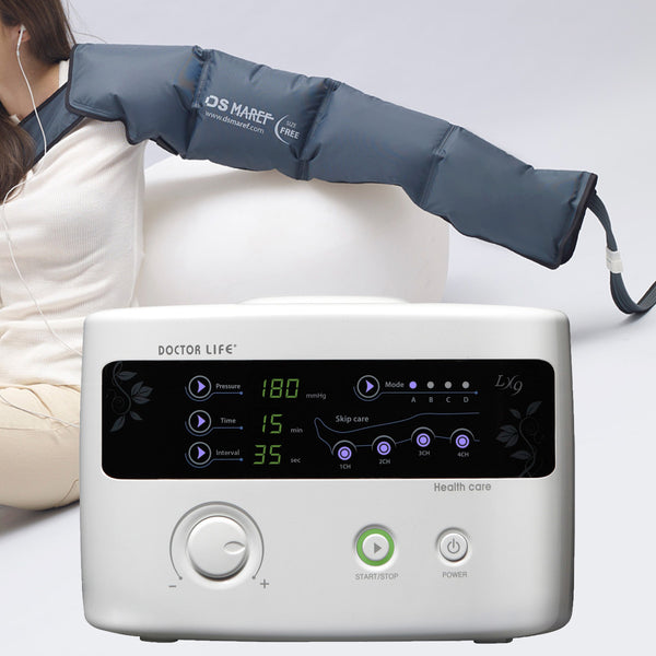 Compressor Pneumático LX9 Doctor Life para Linfedema com 1 Braçadeira