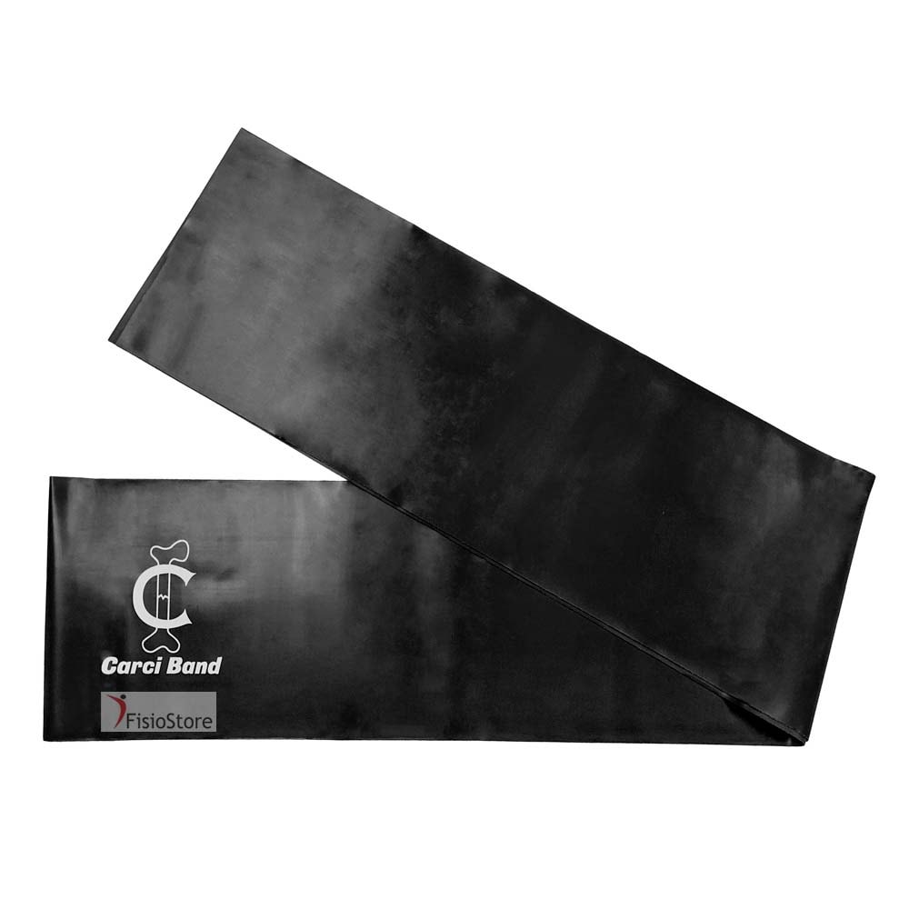 Faixa Elástica para Exercícios Carci Band Preta 1,5m Força 5 Forte