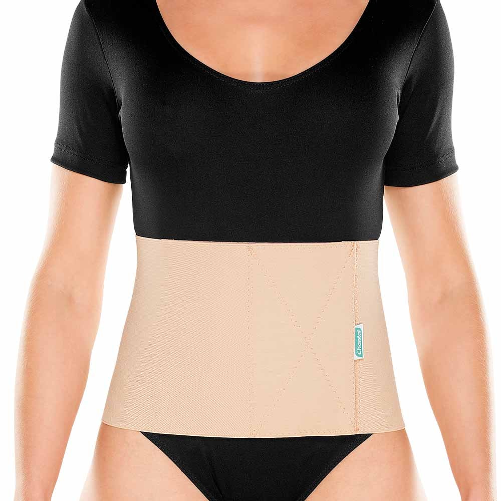 Faixa Abdominal Elástica Chantal - M - 25CM C/ BARBATANAS - FisioStore