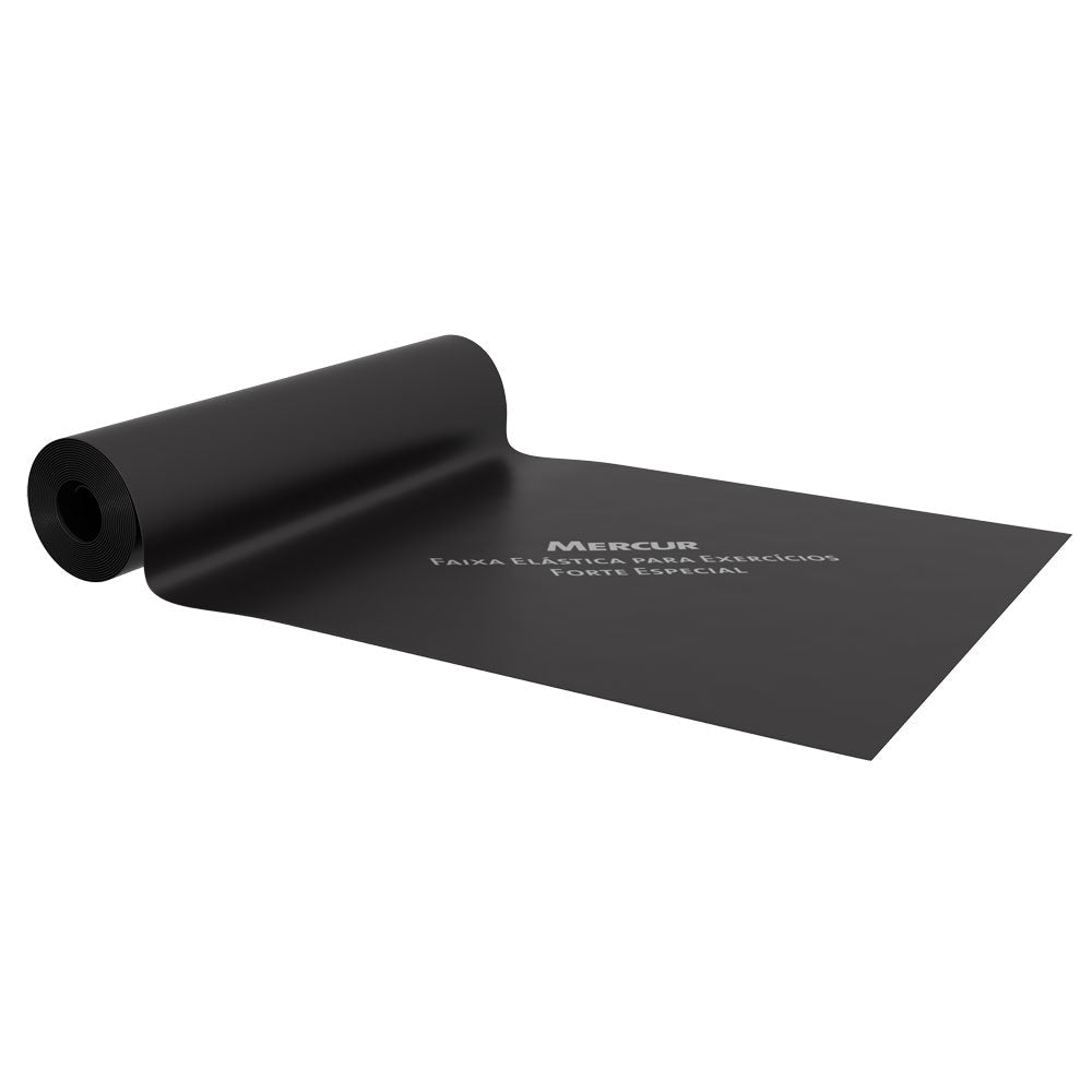 Faixa Elástica para Exercícios Mercur 150cm - PRETA - FisioStore