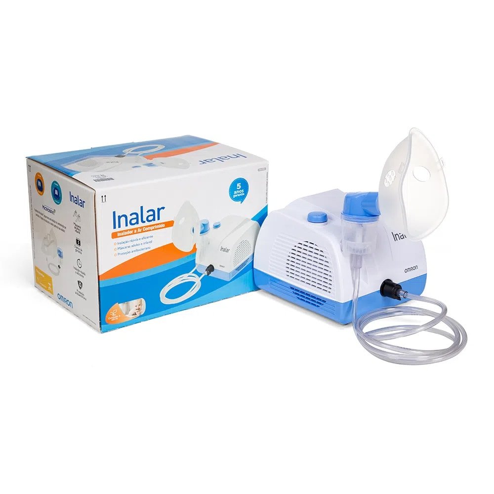 Inalador e Nebulizador Inalar Compact Omron NE - C701 - FisioStore