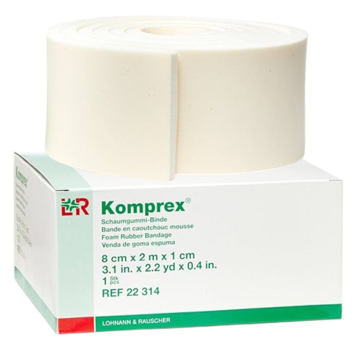 Komprex 8 cm x 2 m x 1 cm Espuma para Bandagem Lohmann & Rauscher - FisioStore