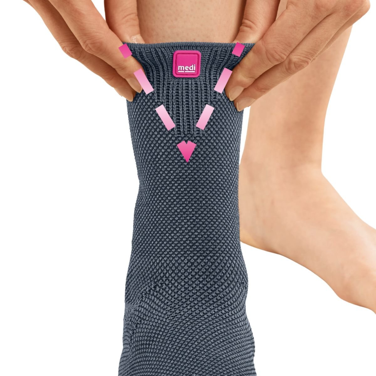 Levamed Medi Tornozeleira Elástica com Almofadas de Silicone - FisioStore