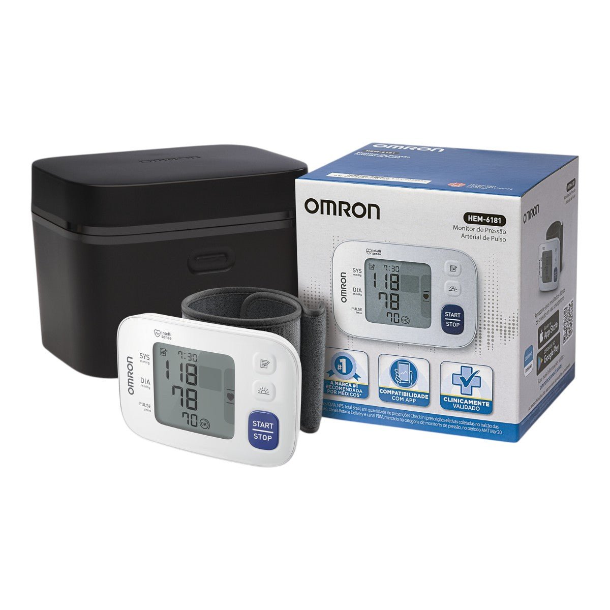 Monitor de Pressão Arterial de Pulso Omron HEM-6181 - FisioStore