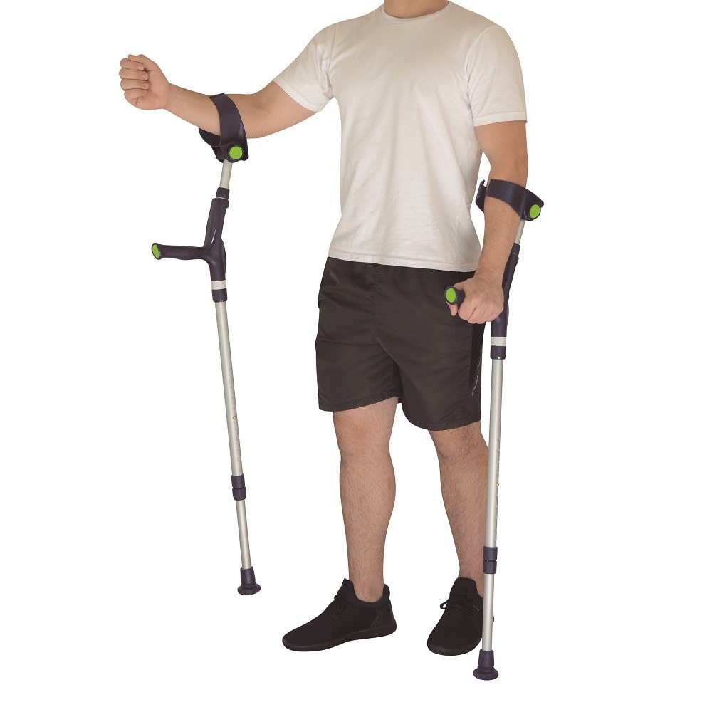 Muleta Canadense Articulada Mercur BC1561 (Par) - FisioStore