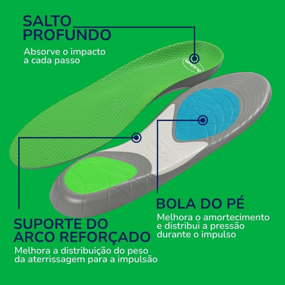 Palmilha para Corrida Dr Scholl 01 Par - FisioStore