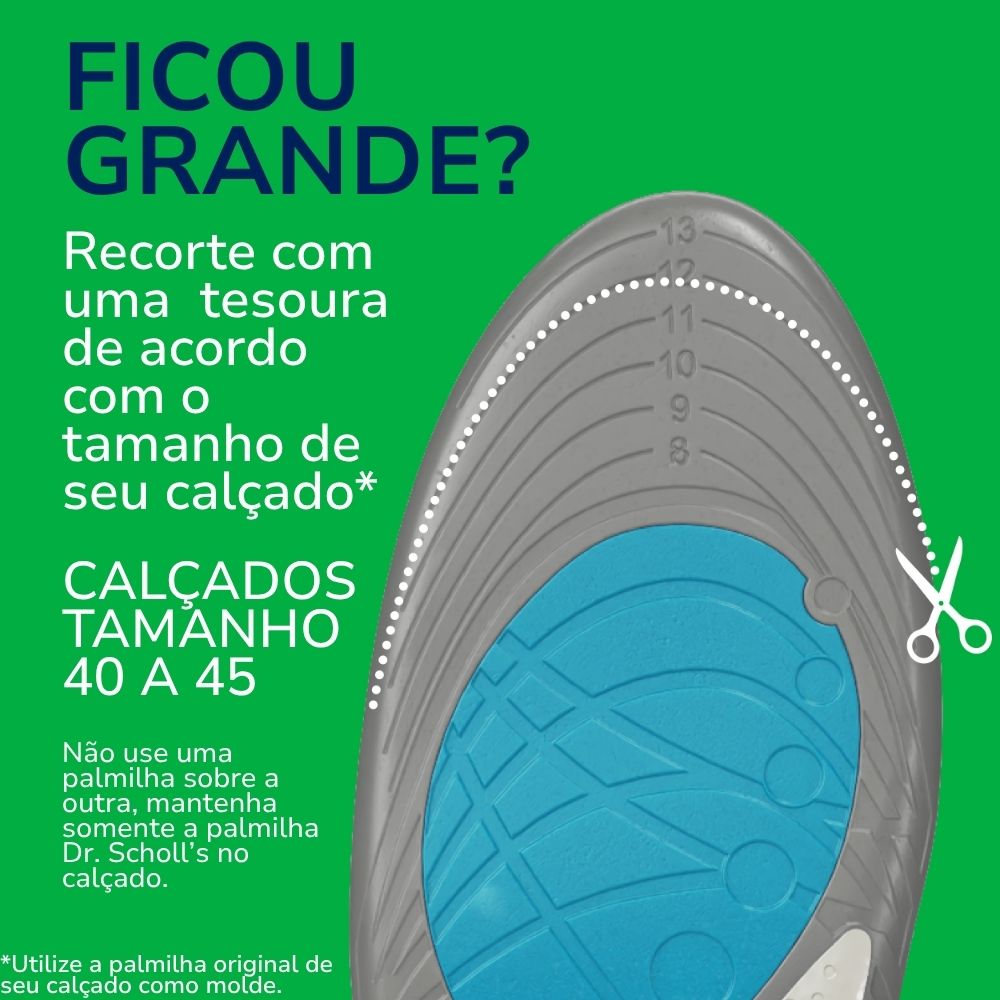 Palmilha para Corrida Dr Scholl 01 Par - FisioStore