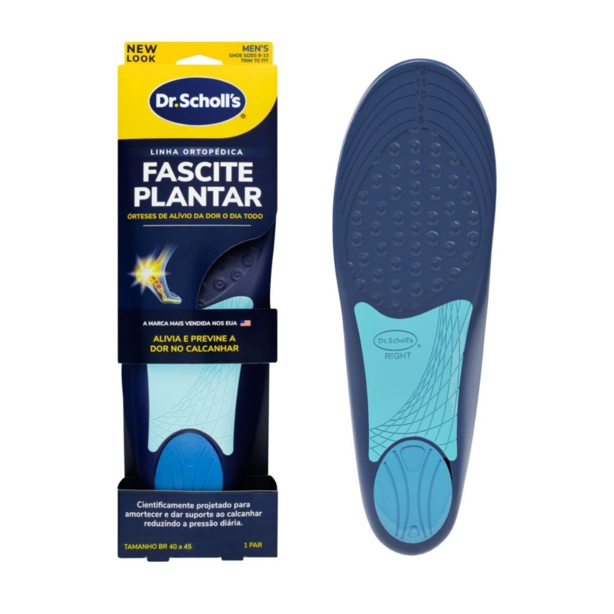 Palmilha para Fascite Plantar Dr Scholl's 01 Par - FisioStore